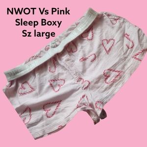 NWOT Vs Pink Sleep Boxy Sz Large